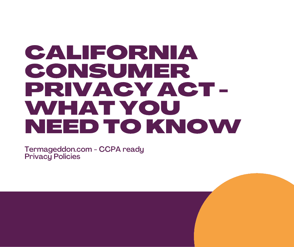 california consumer privacy act summary