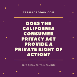 Does the CCPA provide a private right of action?
