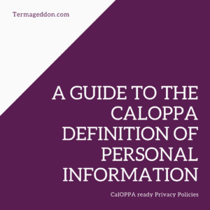 A guide to the CalOPPA definition of personal information