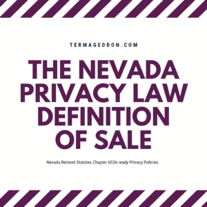 The Nevada privacy law definition of sale