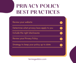 Termageddon Privacy Policy best practices