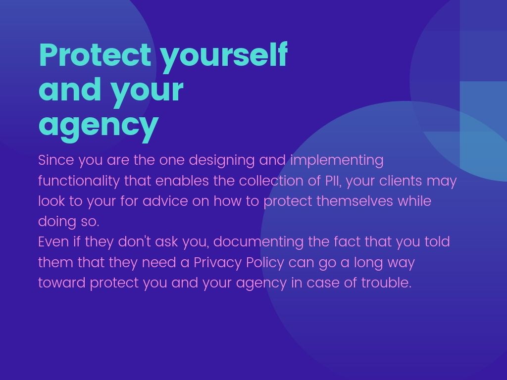 Protect yourself and your agency 