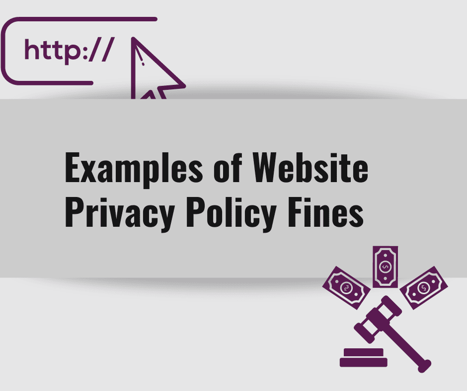 Examples of Privacy Policy fines