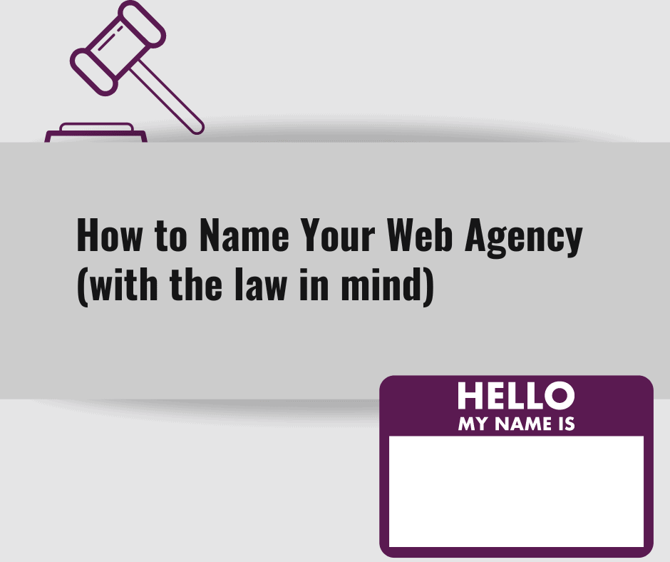 naming your web agency with the law in mind